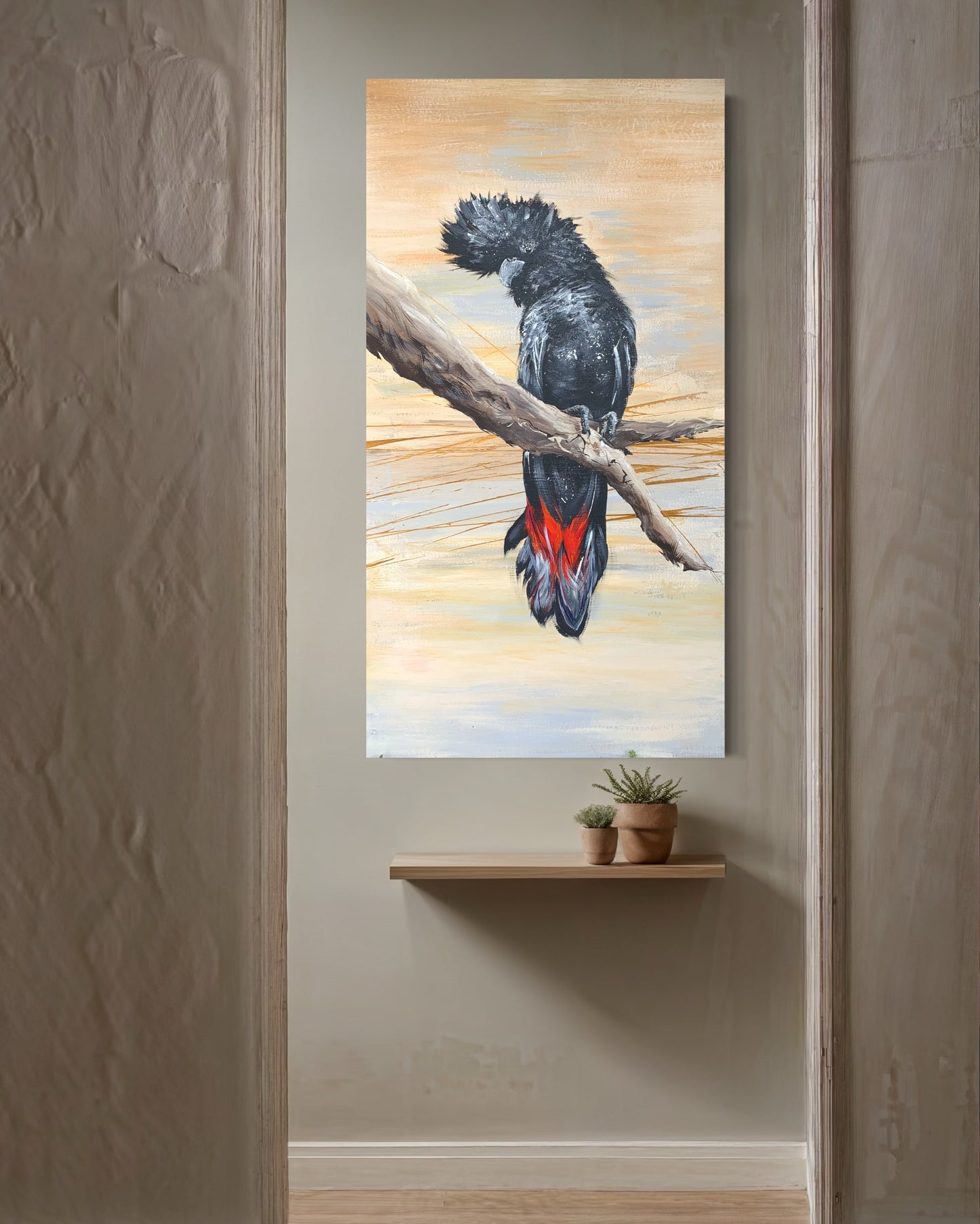 SOLD “The Male Red Tail Black Cockatoo”