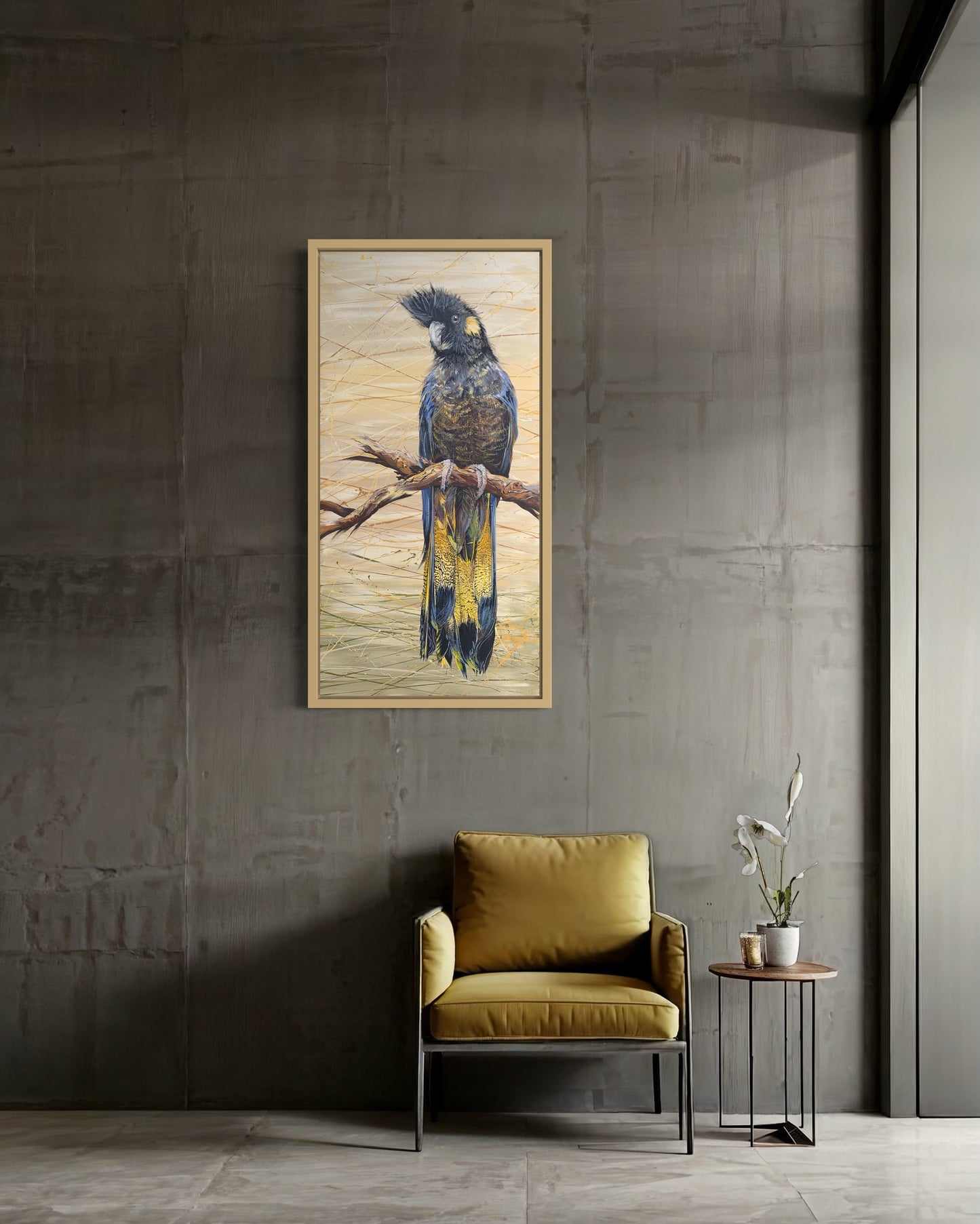 SOLD “The Female Yellow-Tailed Black Cockatoo”