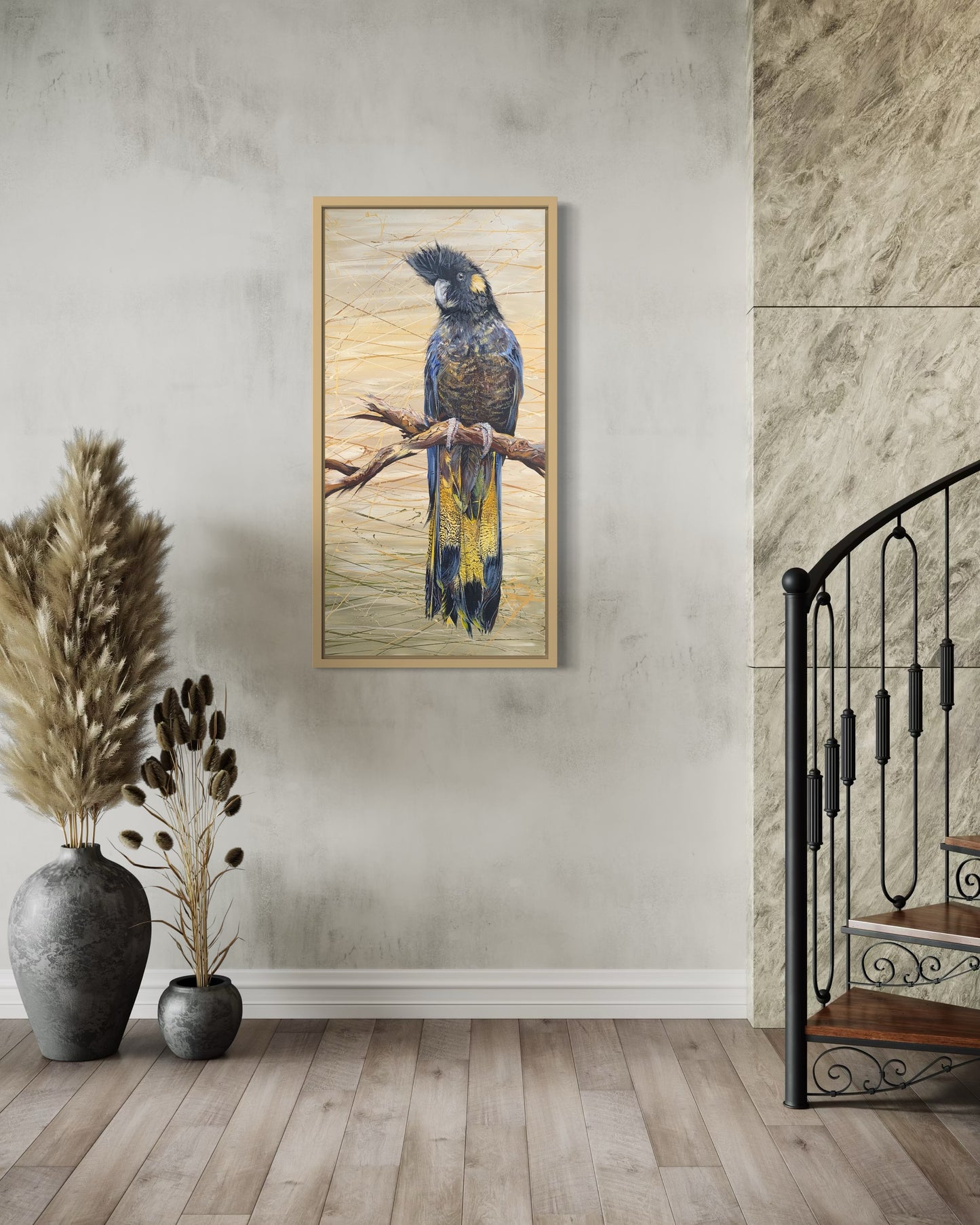 SOLD “The Female Yellow-Tailed Black Cockatoo”