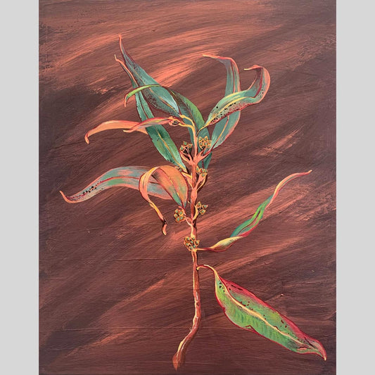 Eucalyptus in Bronze - acrylic on canvas. Size: L 51cm x 40.5cm