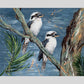 *SOLD - AVAILABLE IN PRINT* Kookaburras Waiting for Prey, acrylic on canvas.