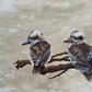 *SOLD* Kookaburras on Branch, Acrylic on canvas. Size: 41cm x 51cm