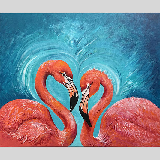 Lovebirds, *SAMPLE only - acrylic on canvas. Size: L 51cm x W 61cm x H 1.5cm