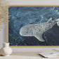 SOLD - (Prints Available) ORIGINAL ARTWORK "Into the Deep" the Whale Shark, the Gentle Giants of the Sea. Framed - Acrylic on canvas