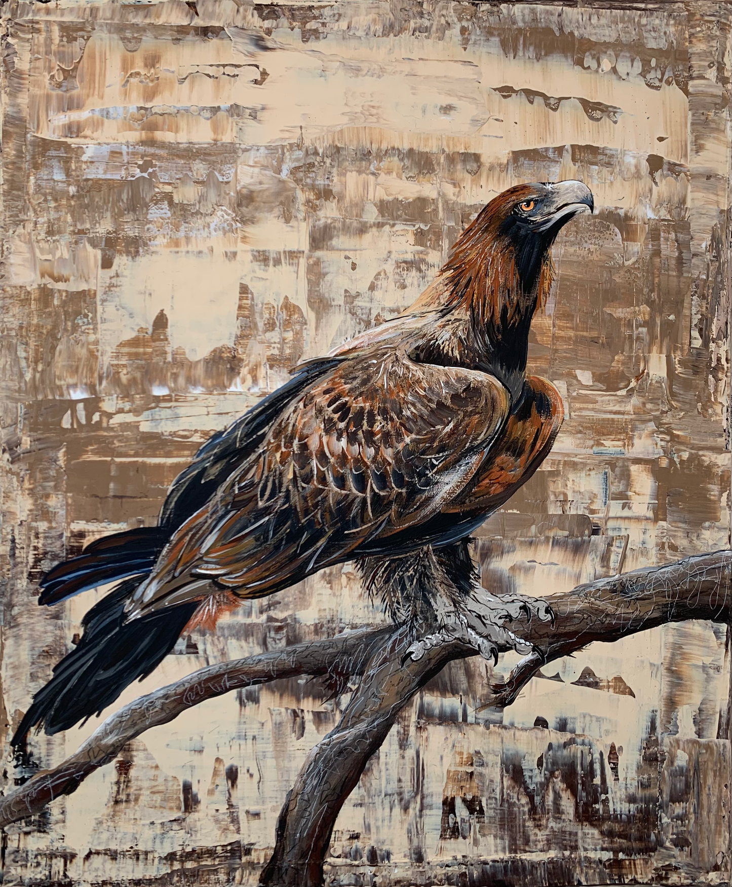 "The Magnificent Wedge Tail Eagle" acrylic on canvas.