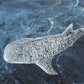 SOLD - (Prints Available) ORIGINAL ARTWORK "Into the Deep" the Whale Shark, the Gentle Giants of the Sea. Framed - Acrylic on canvas